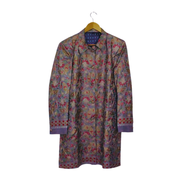 Embroidered Long Coat - Image 3
